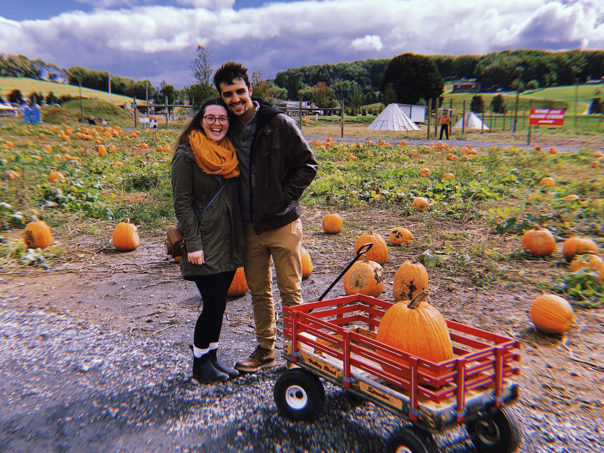 A photo of us pumpkin picking! (2018)