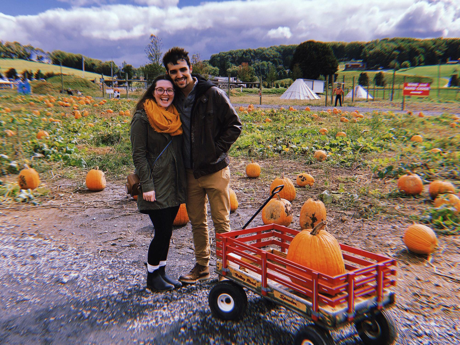 A photo of us pumpkin picking! (2018)