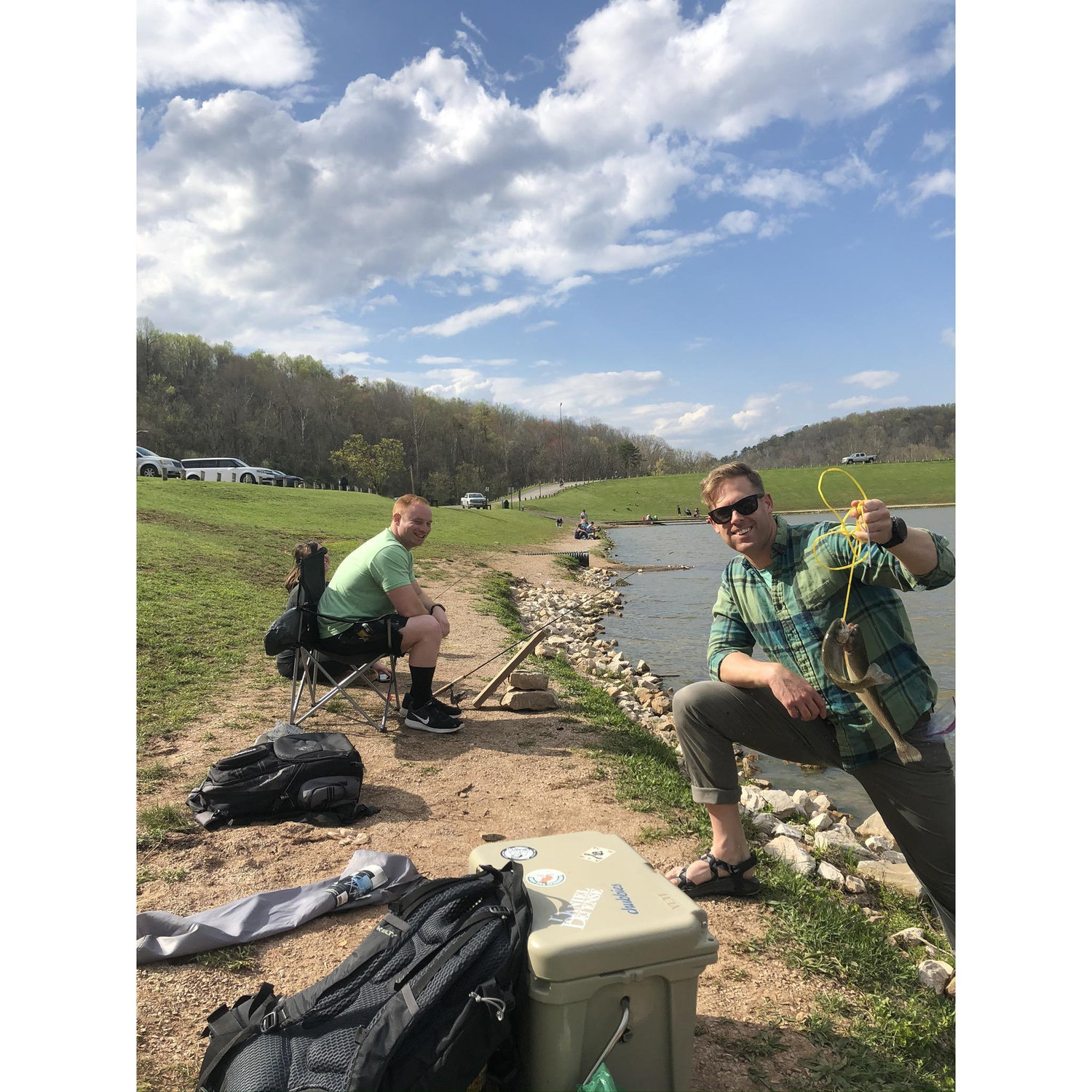 Fishing at Ridenour Lake, WV. Matt didn’t catch a thing. It’s ok, neither did I!