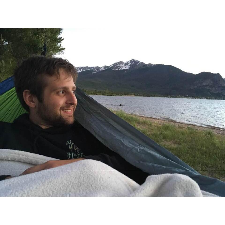 Hammocking on Lake Dillon (not Dylan) near Breckenridge, on our first Colorado trip. This was the night that we first said "I love you". <3