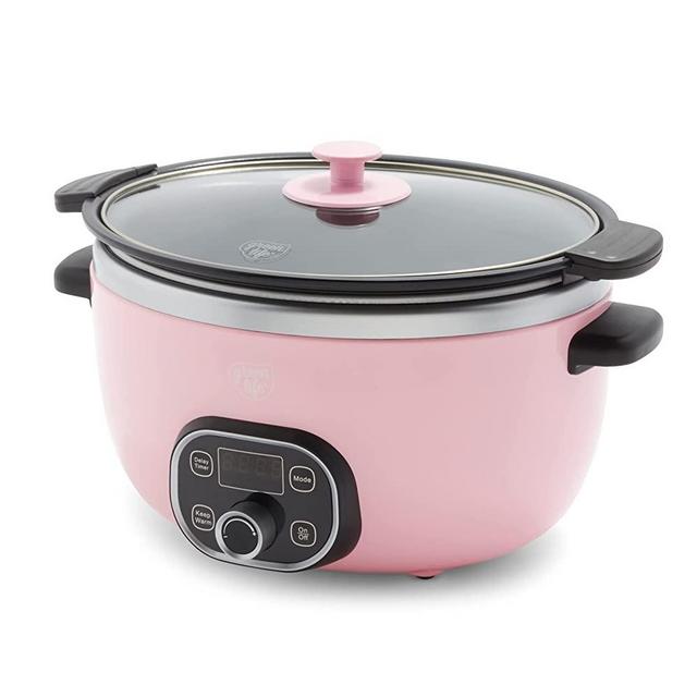 GreenLife Healthy Cook Duo Soft Pink Slow Cooker, 6QT