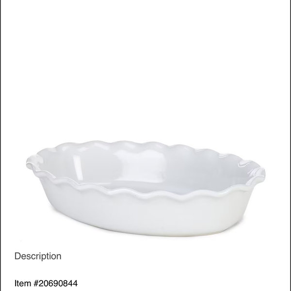 Southern Living Ruffle Oval Baker
