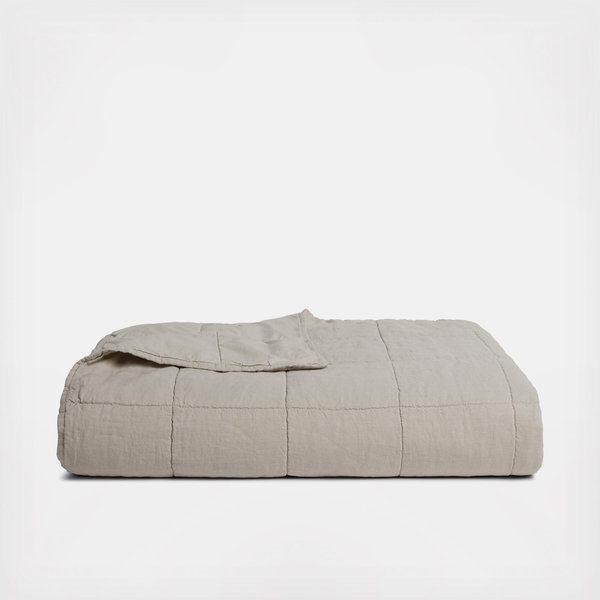 Parachute Garment Dyed Linen Box Quilt - Thumbnail 3
