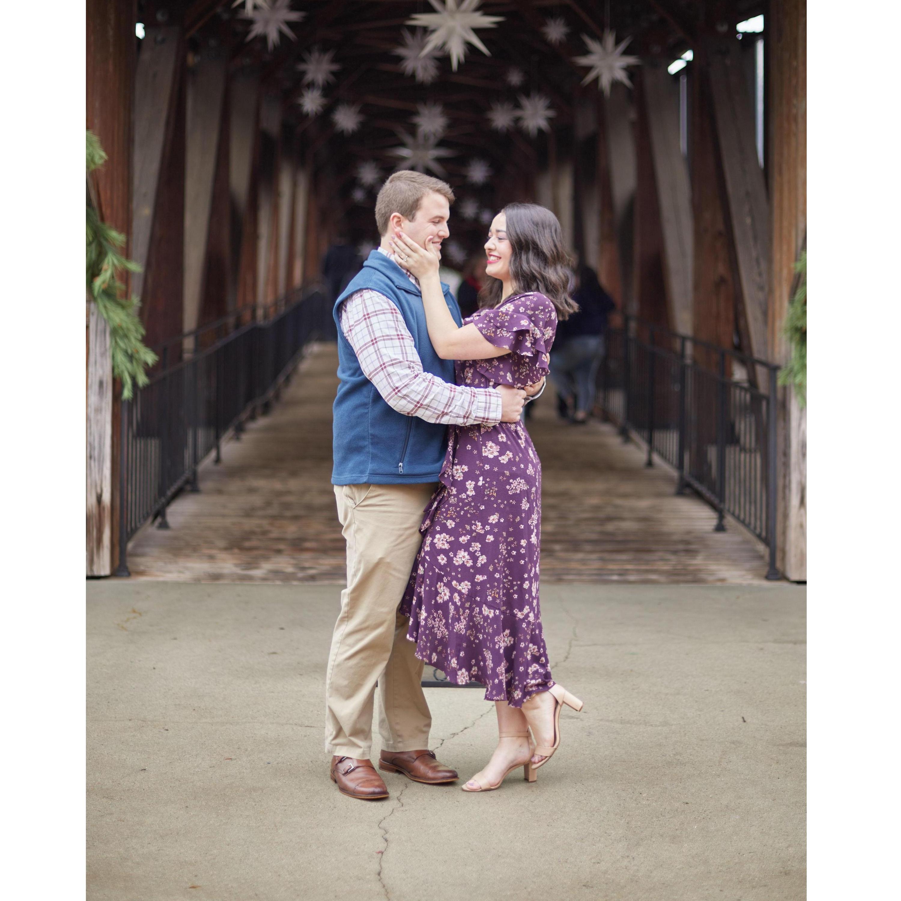Another engagement photo taken at Old Salem