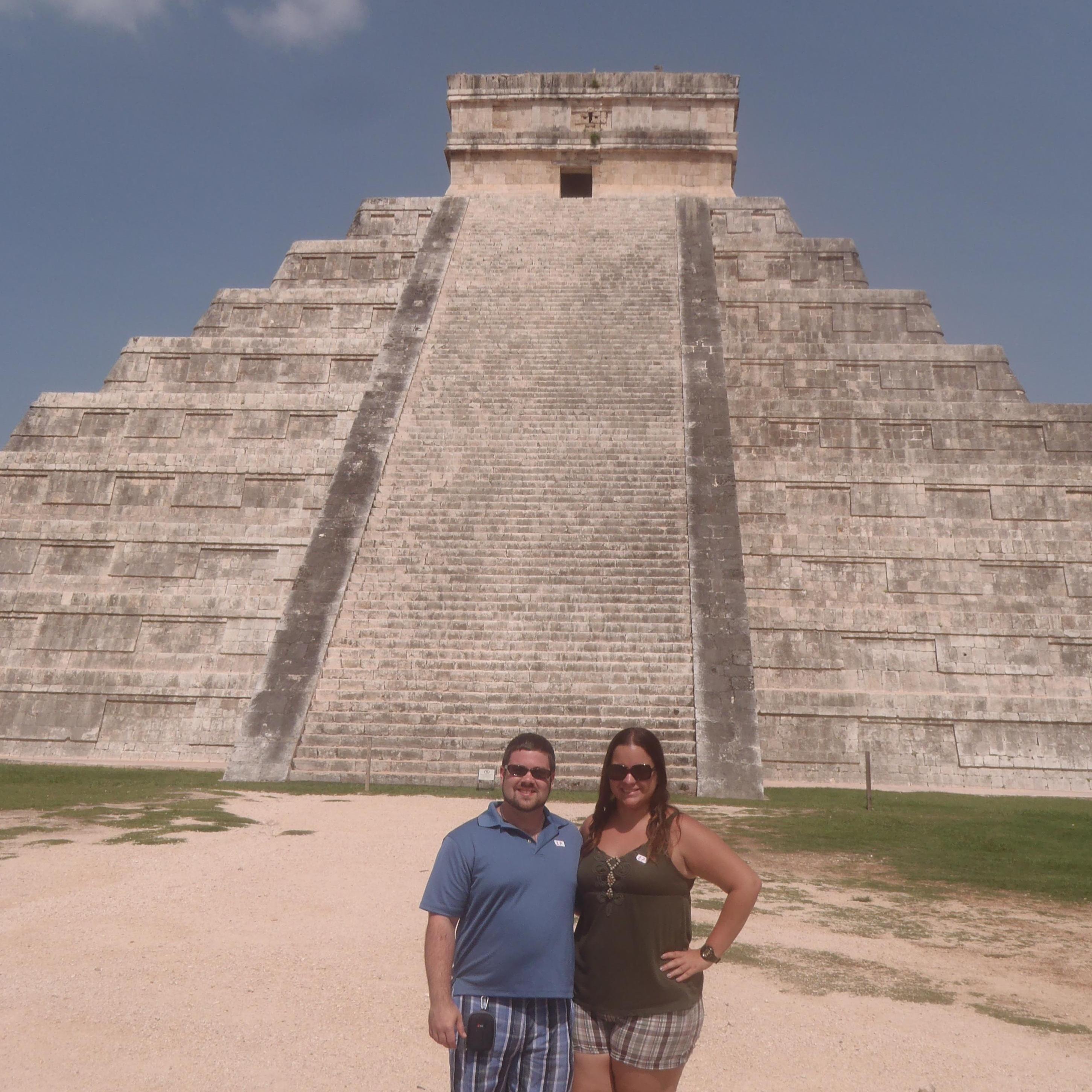 Visiting Chichen Itza during our trip to Mexico in 2013.
