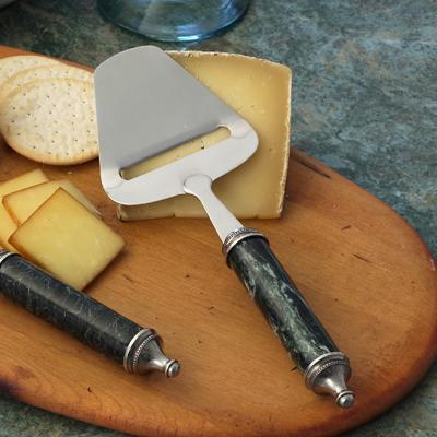 Vermont Marble and Pewter Cheese Plane