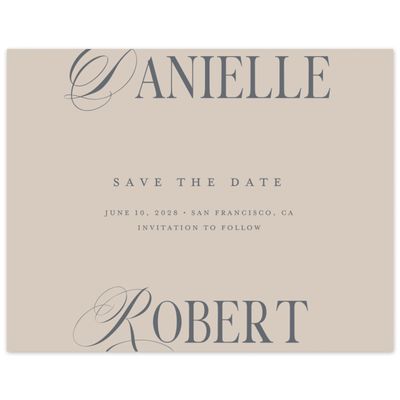 Canvas Tan, Brown Wedding Digital Save the Date - Nevis Landscape