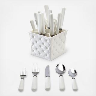 Provence 20-Piece Flatware Set with Caddy, Service for 4