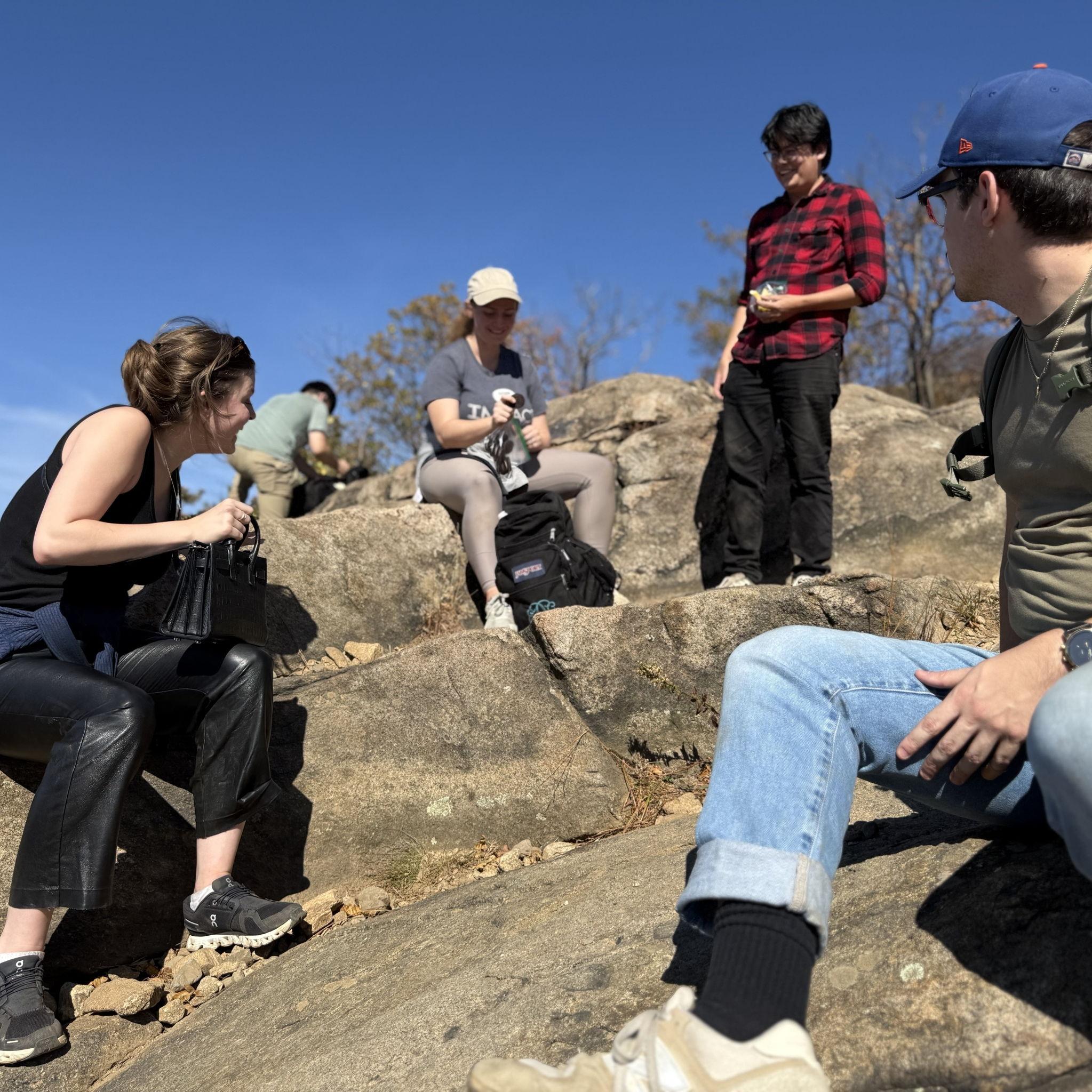 A stranger captured the moment Ellie and David told us they were pregnant! Anniversary hike 3