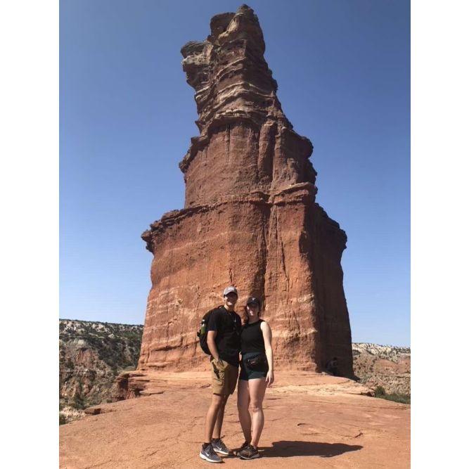 Hiking at Palo Duro our junior year of college