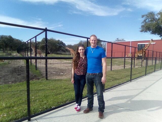 Another picture from our first weekend dating, at Natural Bridge wildlife ranch. February 2020