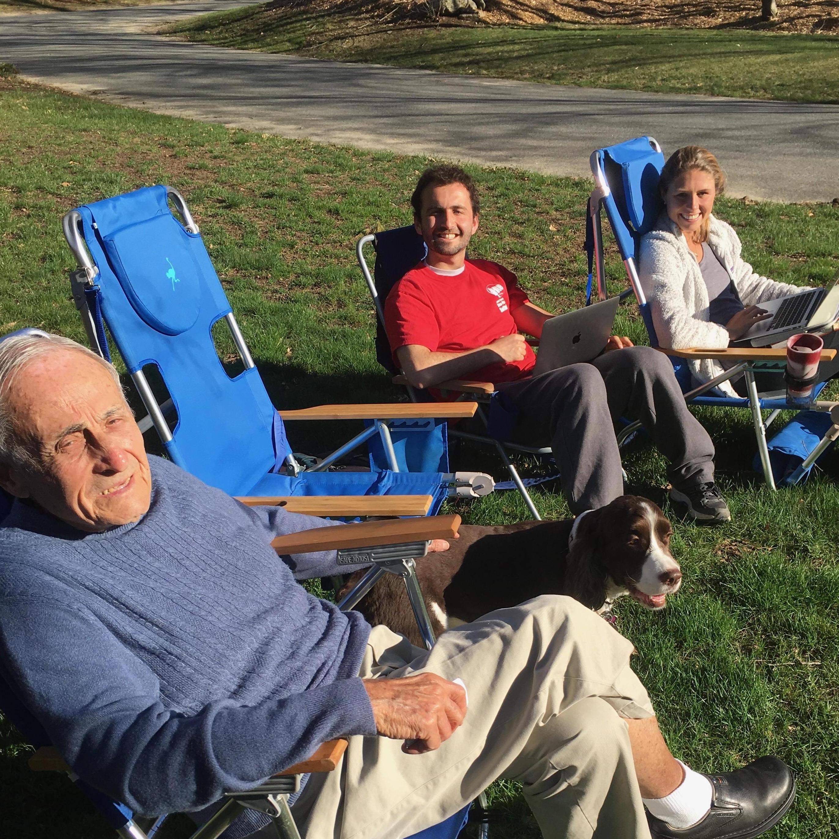 April 2017: Hanging with Phil and Charlotte.