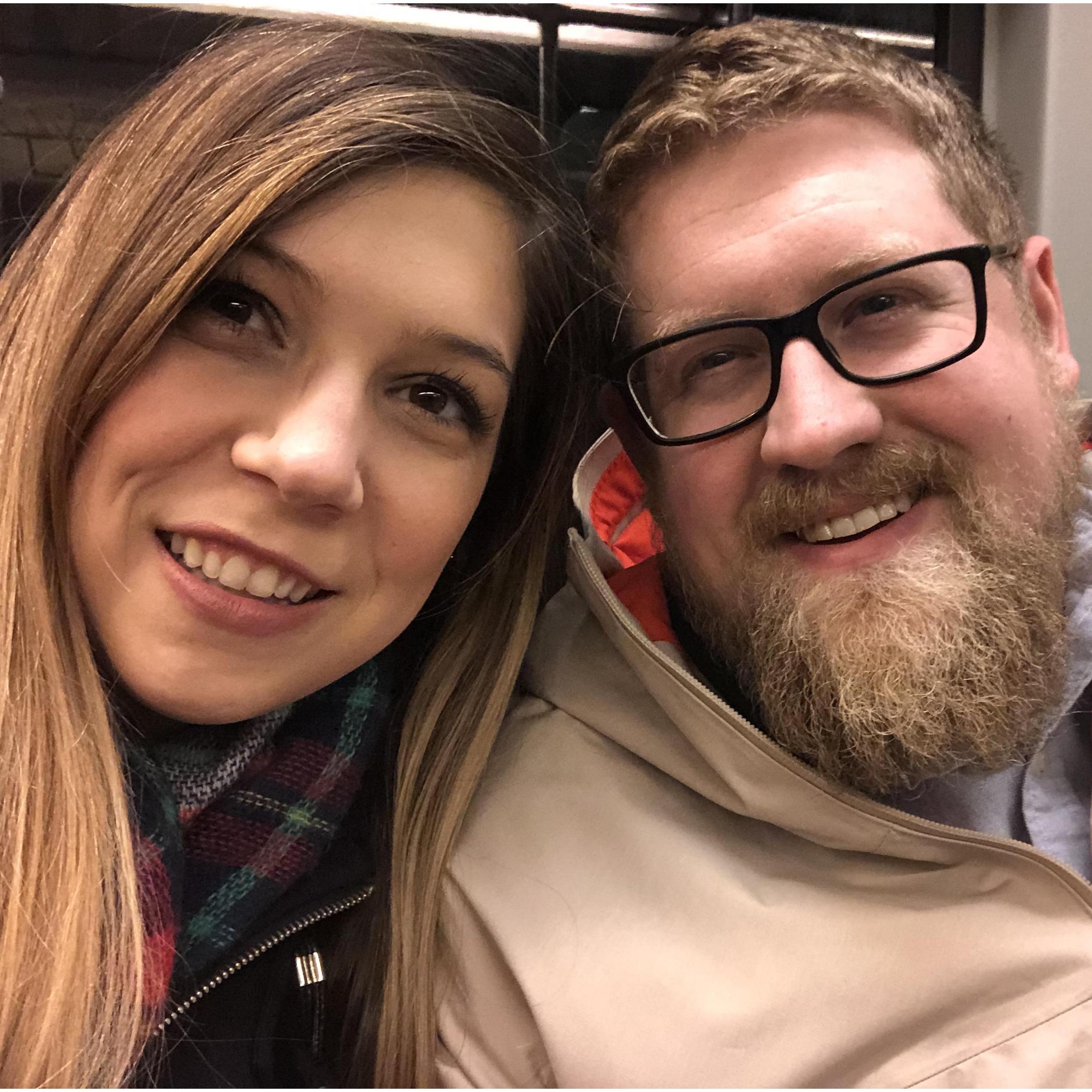 New Year's Eve 2018 - Serafina thought Brendan might propose this night since they had dinner at their favorite restaurant.
