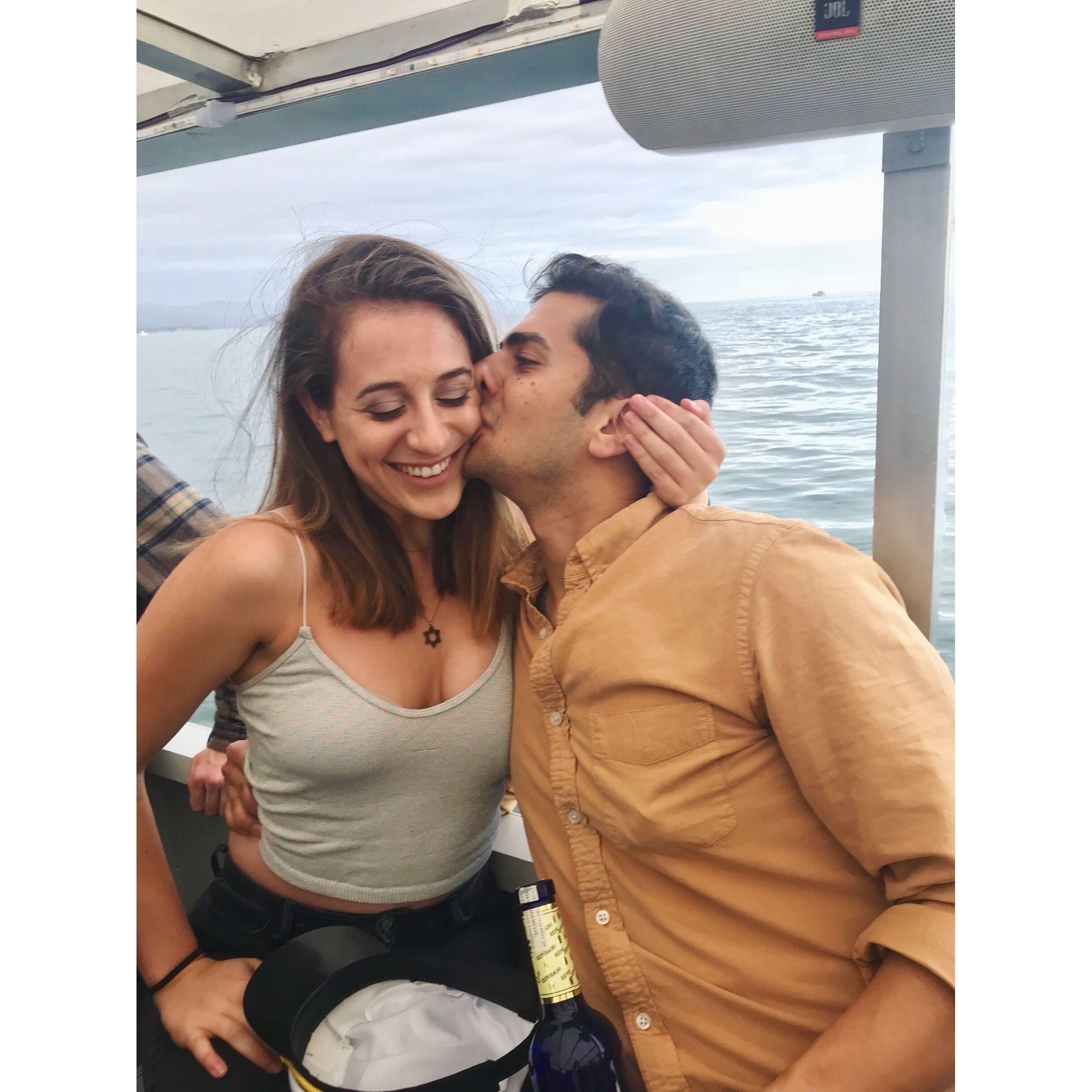 Santa Barbara, 2018 - when Tamar and Gabe organized Vahan a surprise 40-person birthday party on a boat (and when we became Insta official).