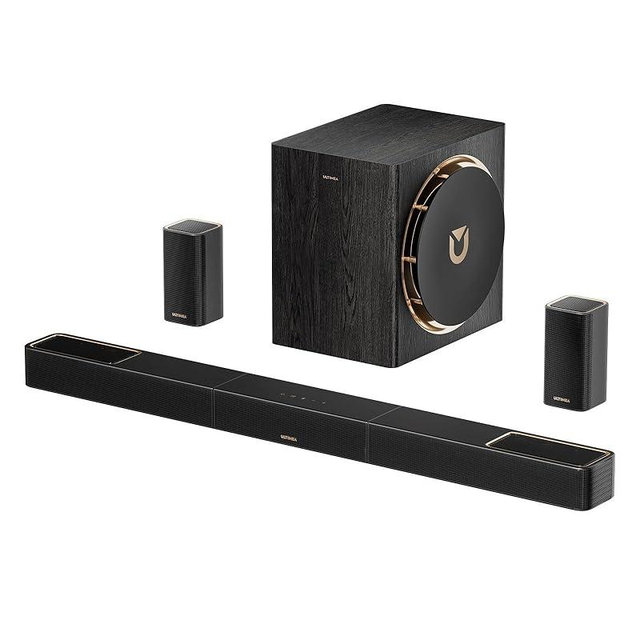 ULTIMEA Skywave X50 5.1.4ch Wireless Surround Sound System for TV, 760W Professional Sound Bar w/Dolby Atmos, 2 Wireless Surround Speakers & 8" Subwoofer, GaN Amplifier, 4K HDR Pass-Through, HDMI eARC