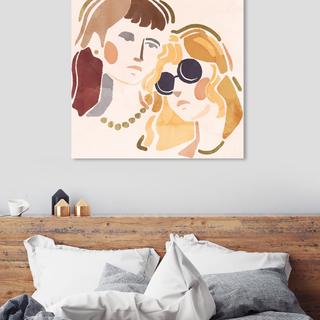 Abstracted Friendship Canvas Art