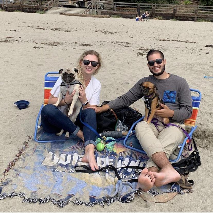 Spontaneous dates are one of our favorites. This was the day we found out Appa is a beach pug... he loves the waves and the sand.
