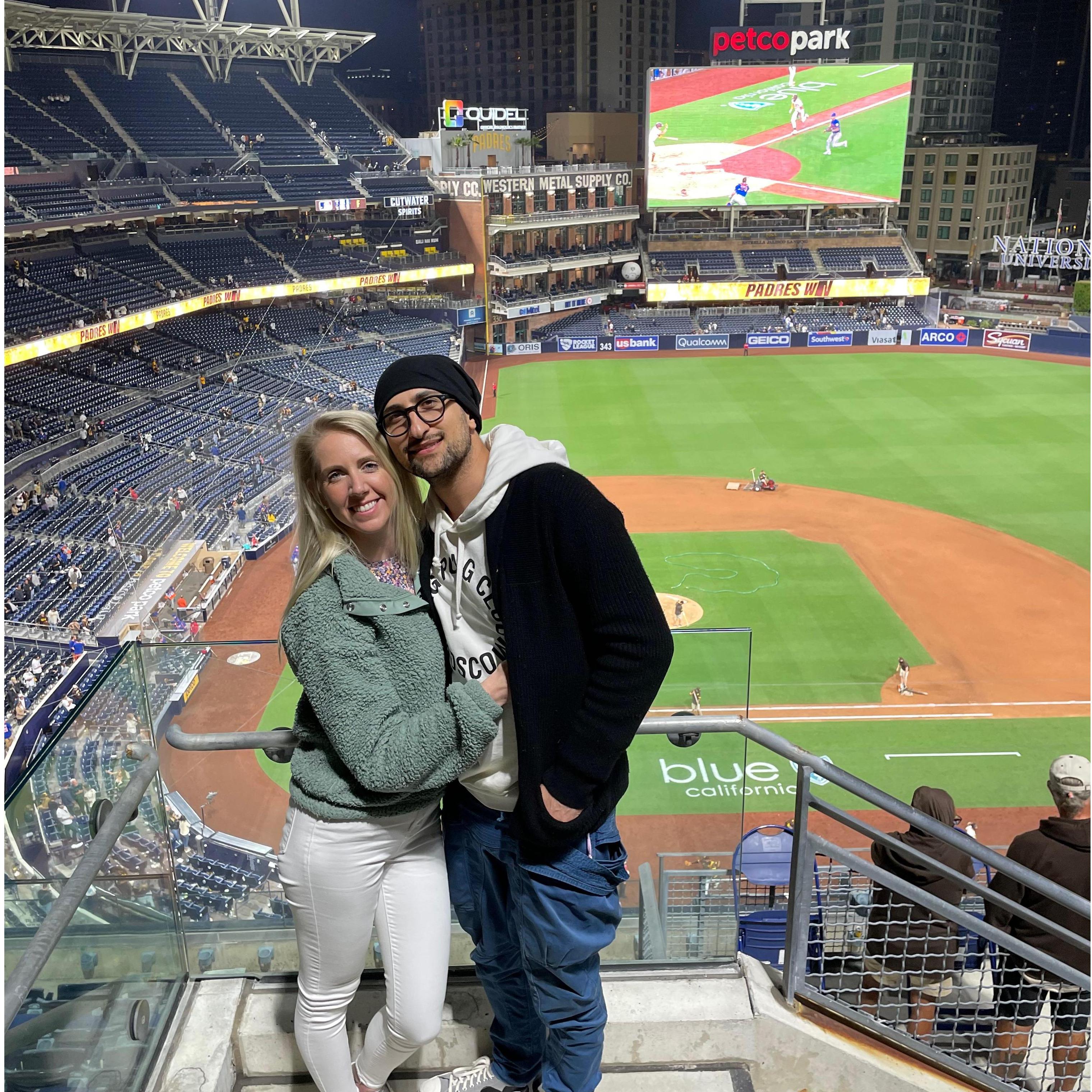 While Amir was having chemo in the spring of 2021 in Los Angeles, we checked off a few more ball parks, including Petco Park in San Diego.