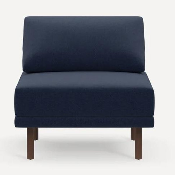 Range Seat (navy blue, walnut)