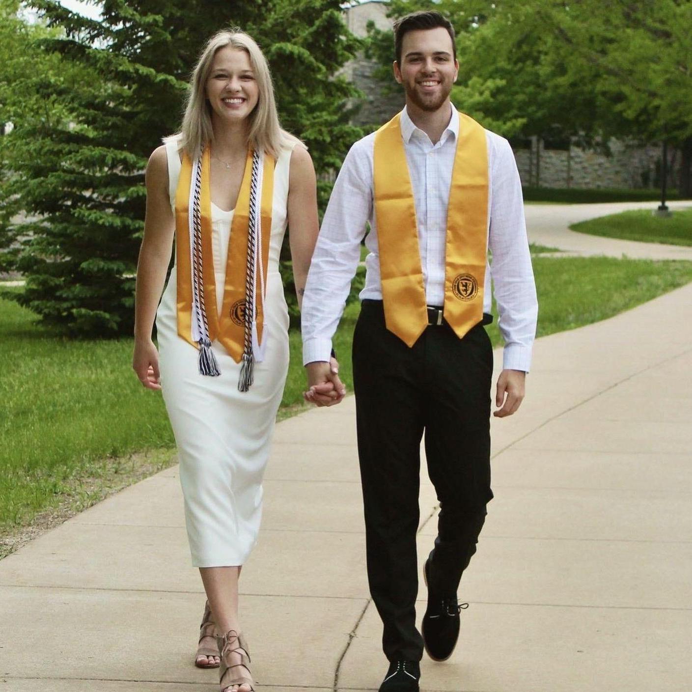 neither of us actually attended the graduation ceremony, but we still got the cutest pictures