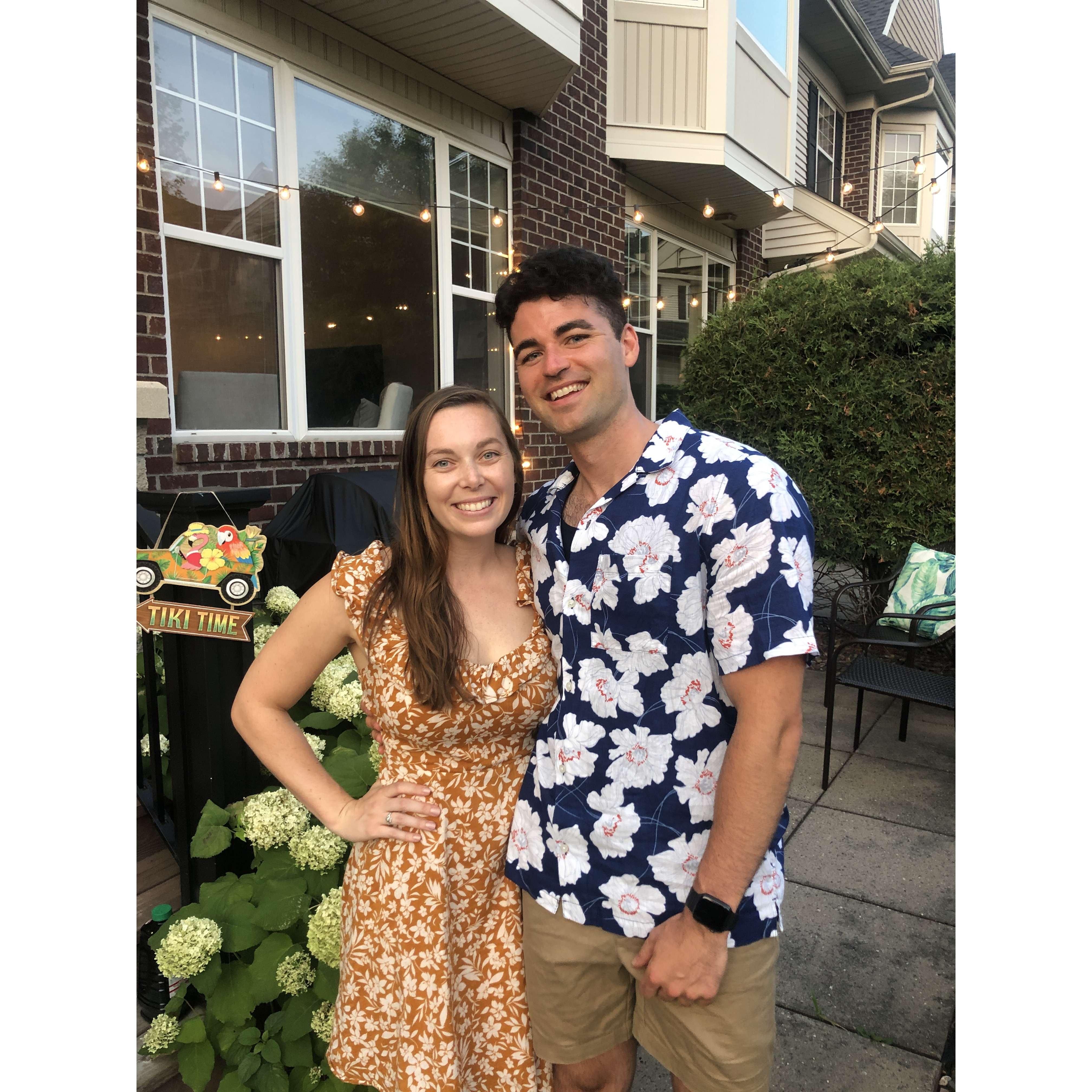 Our housewarming Luau for our first place together August 2021