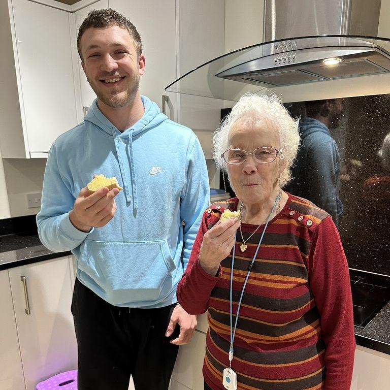 Baking bread with Carly's nana in the UK