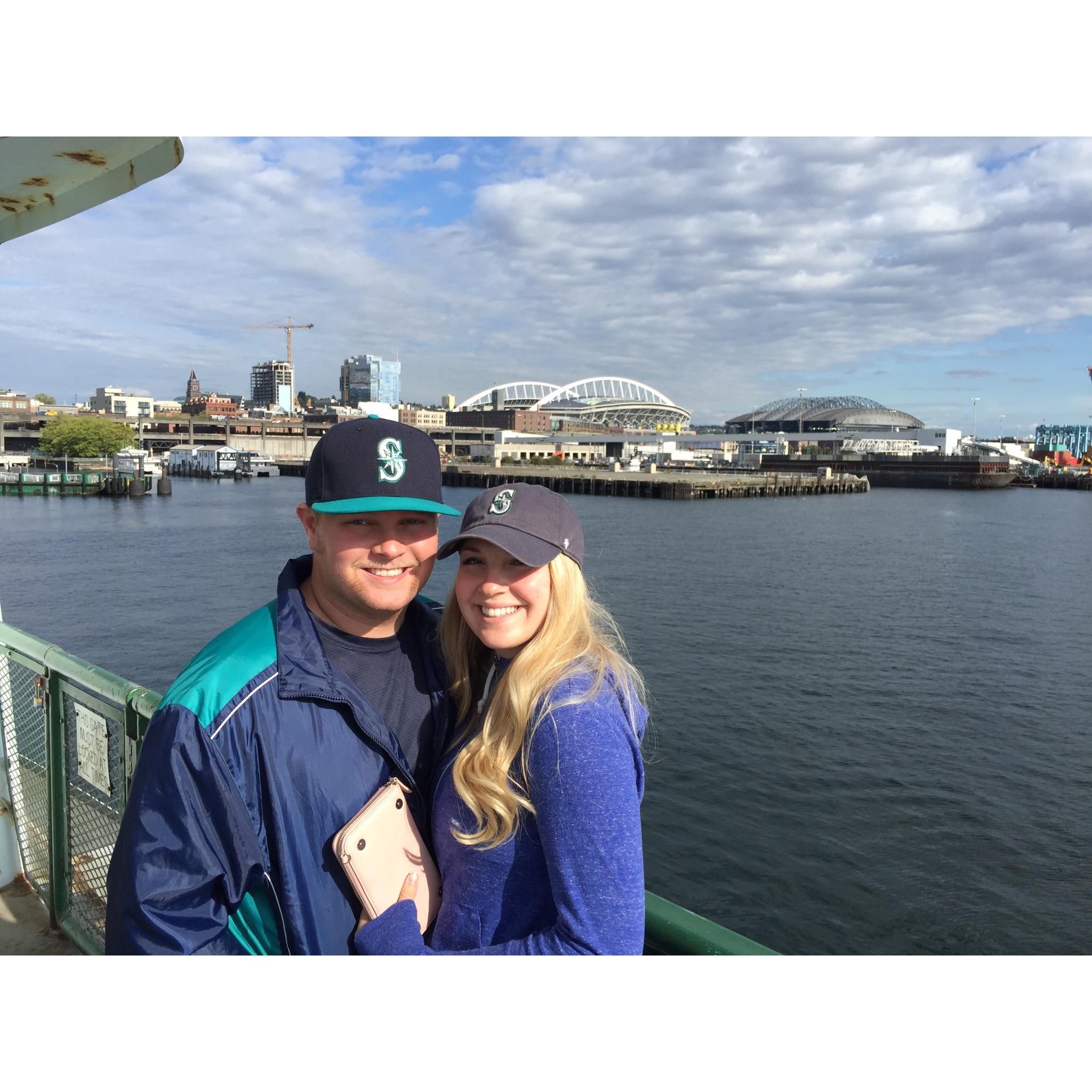On the Seattle ferry, can you guess where we are going?