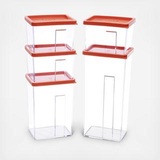 StackSmart 10-Piece Stackable Food Storage Container Set