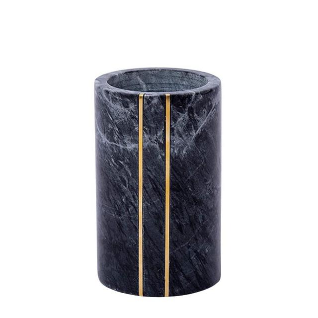 Marble Wine Chiller Bucket- Wine Cooler & Champagne Bucket for Cocktail Bar, Parties, & Kitchen Utensil Holder-Wine Chillers Single Bottle Ice Bucket- Ideal Gift for Wine Lovers