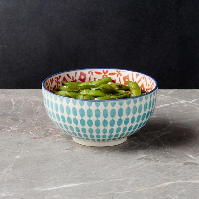 Yuki Blue Noodle Bowl 7.5"