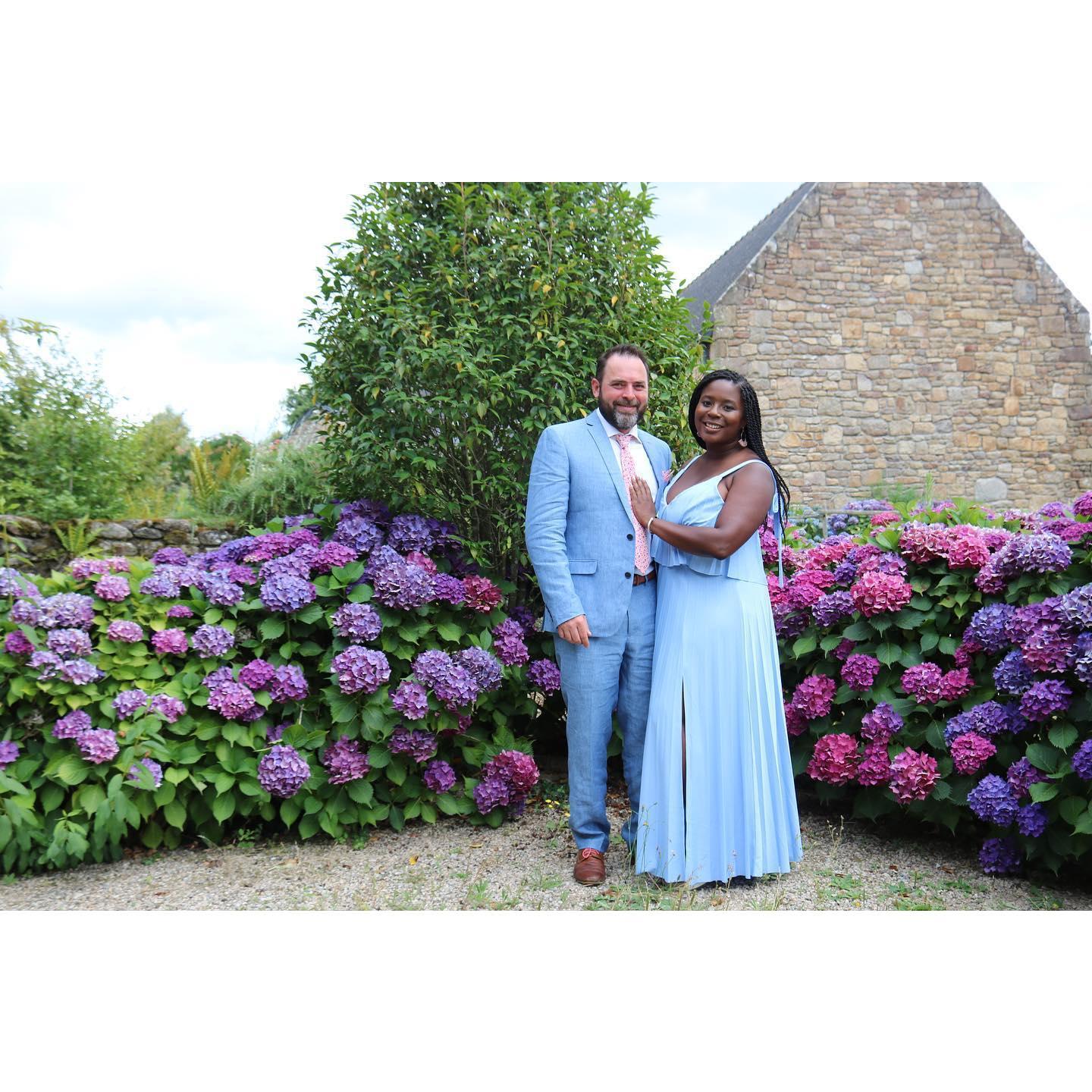 C&L at a wedding in Lorient, France