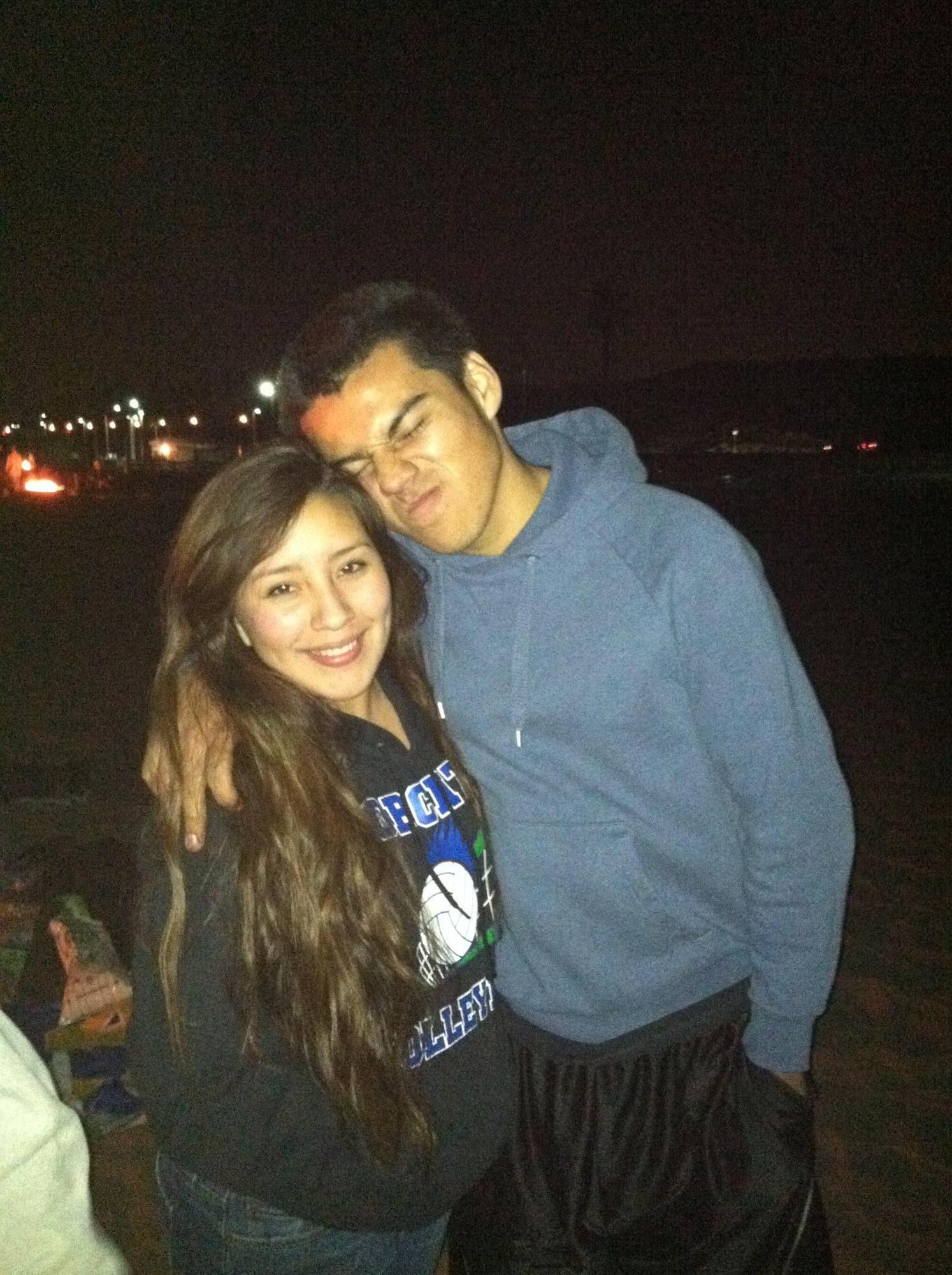 Our first bonfire together.