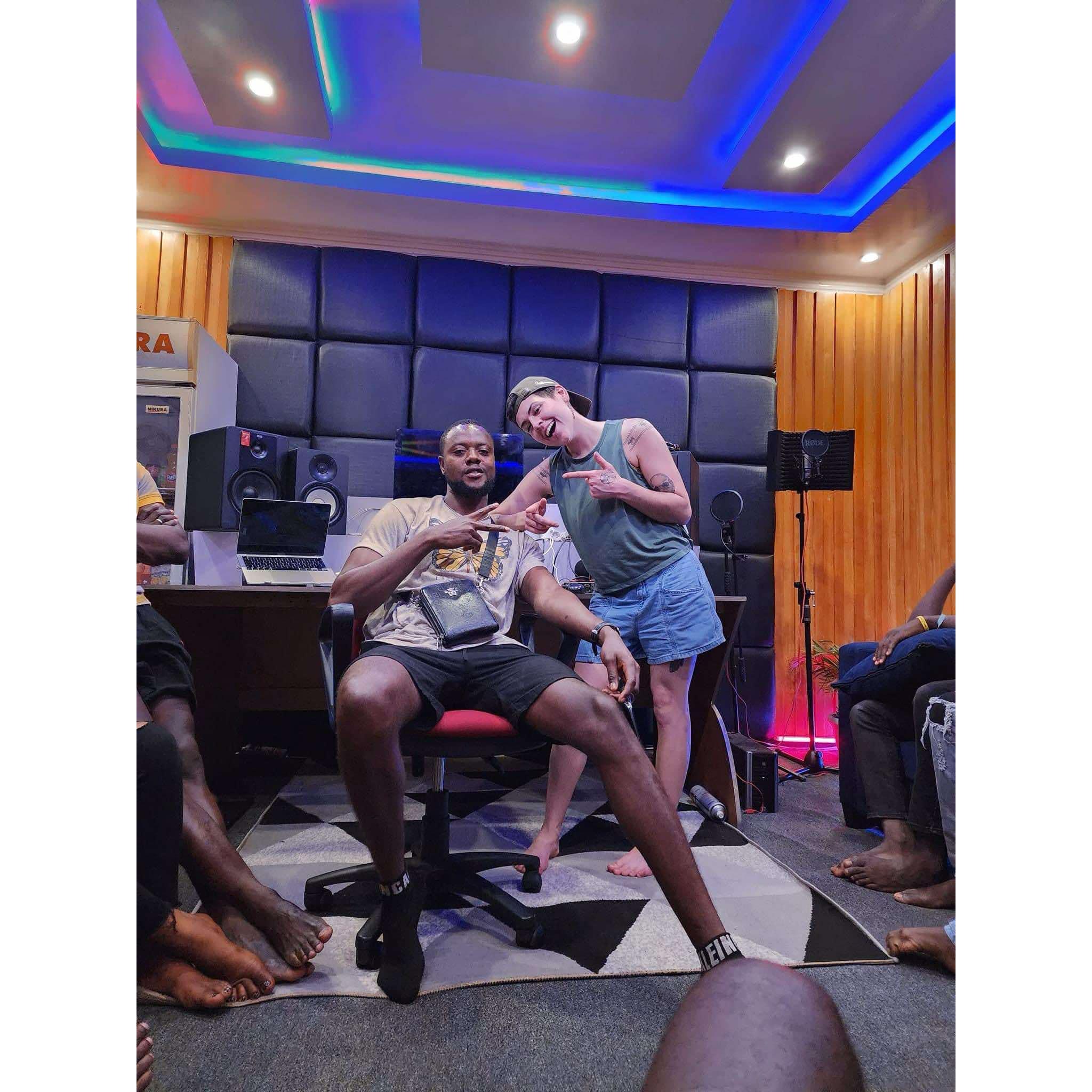 Visiting Jean's studio. Conakry, Guinea. January 2023