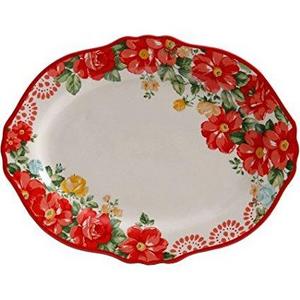 Vintage Floral 14.5" Serving Platter, 14.5" platter By The Pioneer Woman