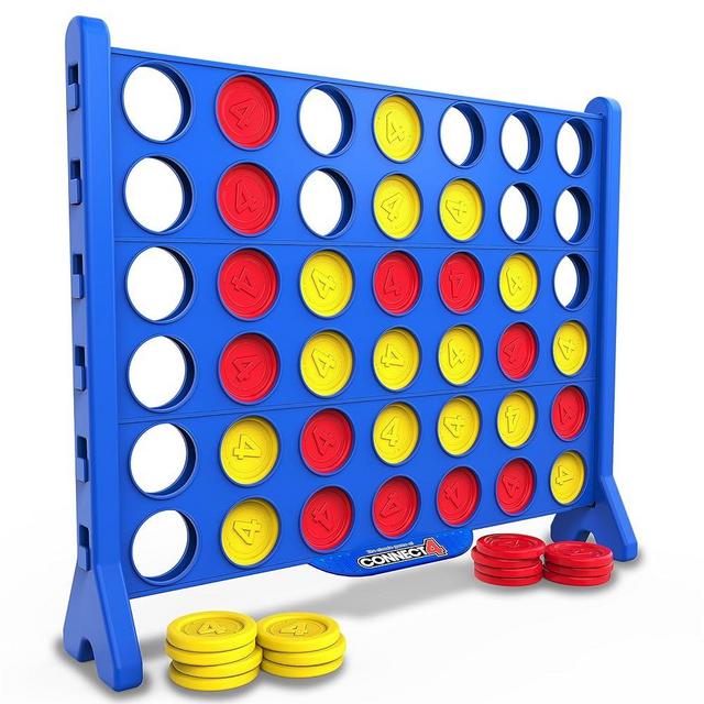 Giant Connect 4: Hasbro's Original Connect4 Game Super-Sized - 46.5 inch All-Weather Official Four in a Row Board Game - Indoor or Outdoor Connect4 Fun for Adults and Family