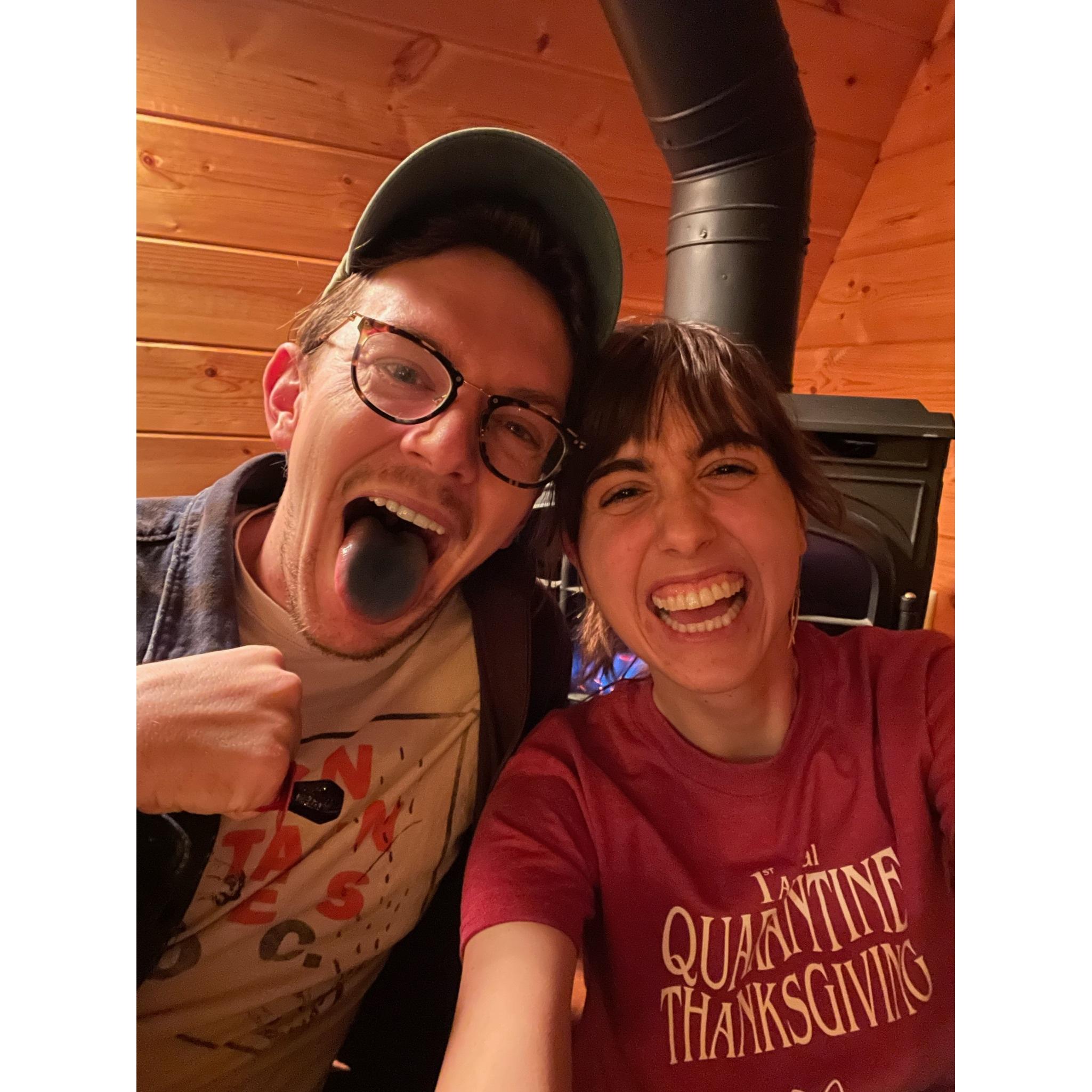 How we got here, folks! Alicia asked Collin to marry her on Thanksgiving 2020 with a ring pop
