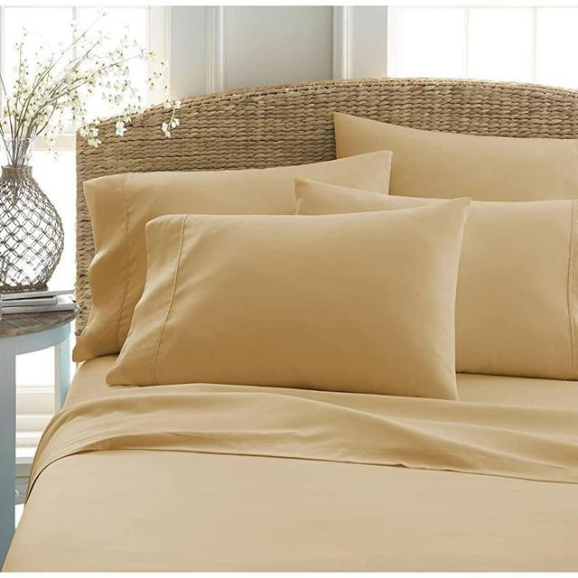 Becky Cameron 6 Piece Sheet Set King, Gold