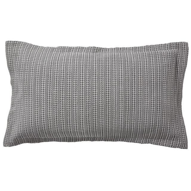 Honeycomb Cotton Sham, King, Gray