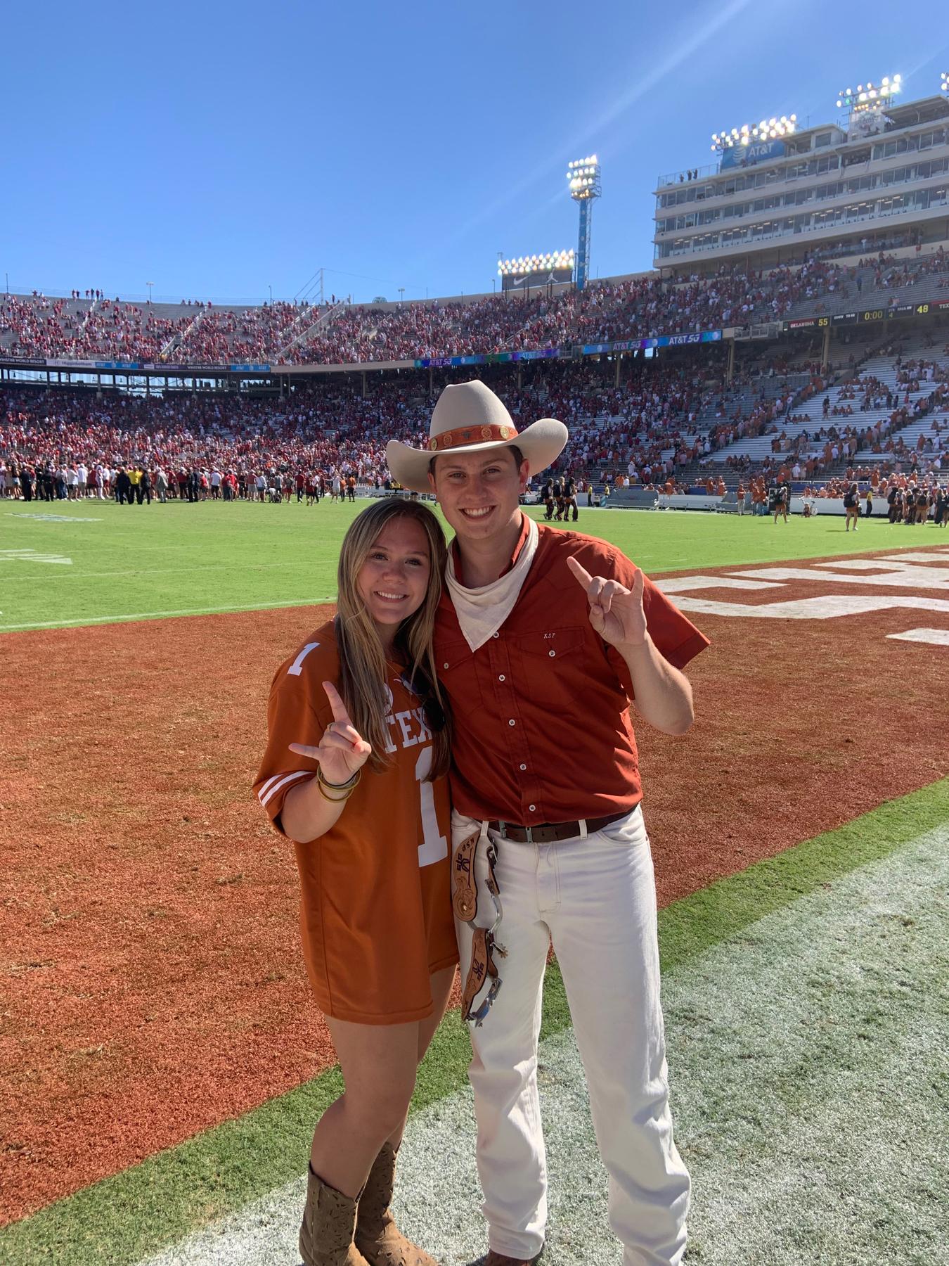 On the field in Dallas after the 2021 Texas OU Game!