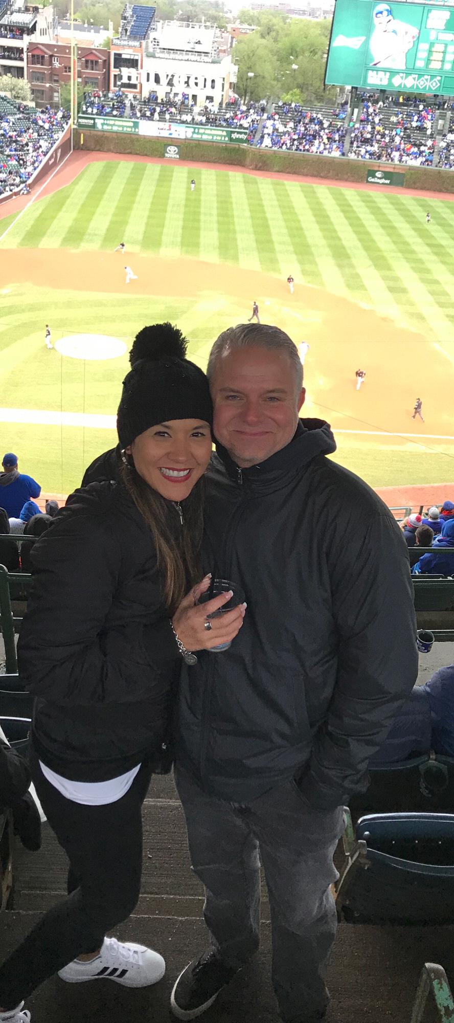 It was COLD! 🥶🥶 Wrigley Field, May 2018!