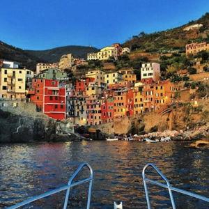 sunset boat tour in Cinque Terre