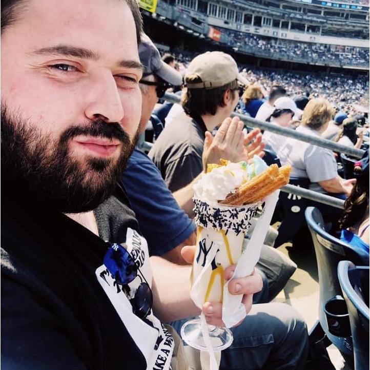 his first game at yankee stadium
