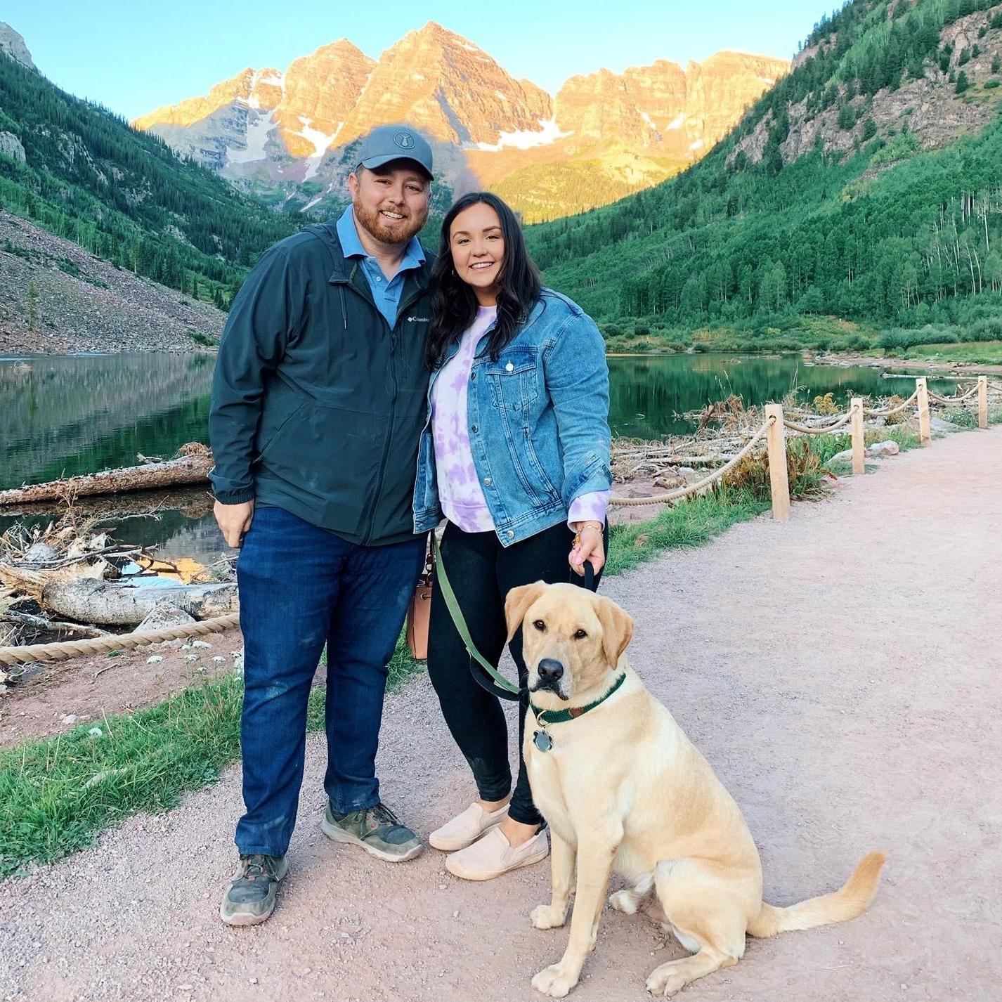 The day we got engaged!  Maroon Bells, CO