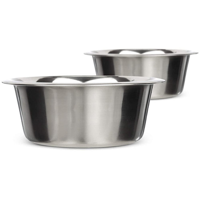 Neater Pet Brands Stainless Steel Dog and Cat Bowls (2 Pack) Neater Feeder Medium Deluxe Extra Replacement Bowl (Metal Food and Water Dish) (3.5 Cup)