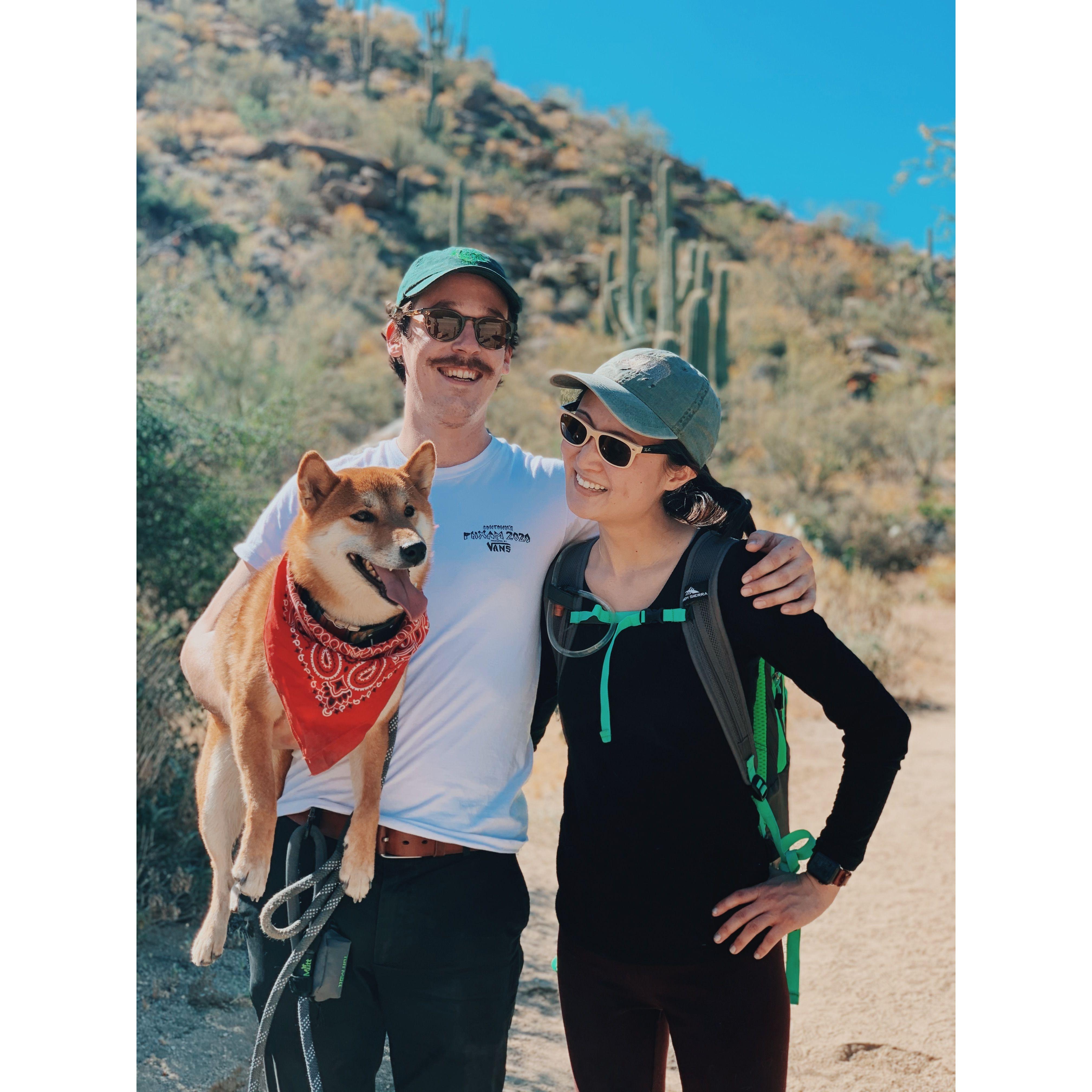 Desert Hikes with Kitsu, featuring Alex's 2020 COVID-lockdown mustache 👨🏻