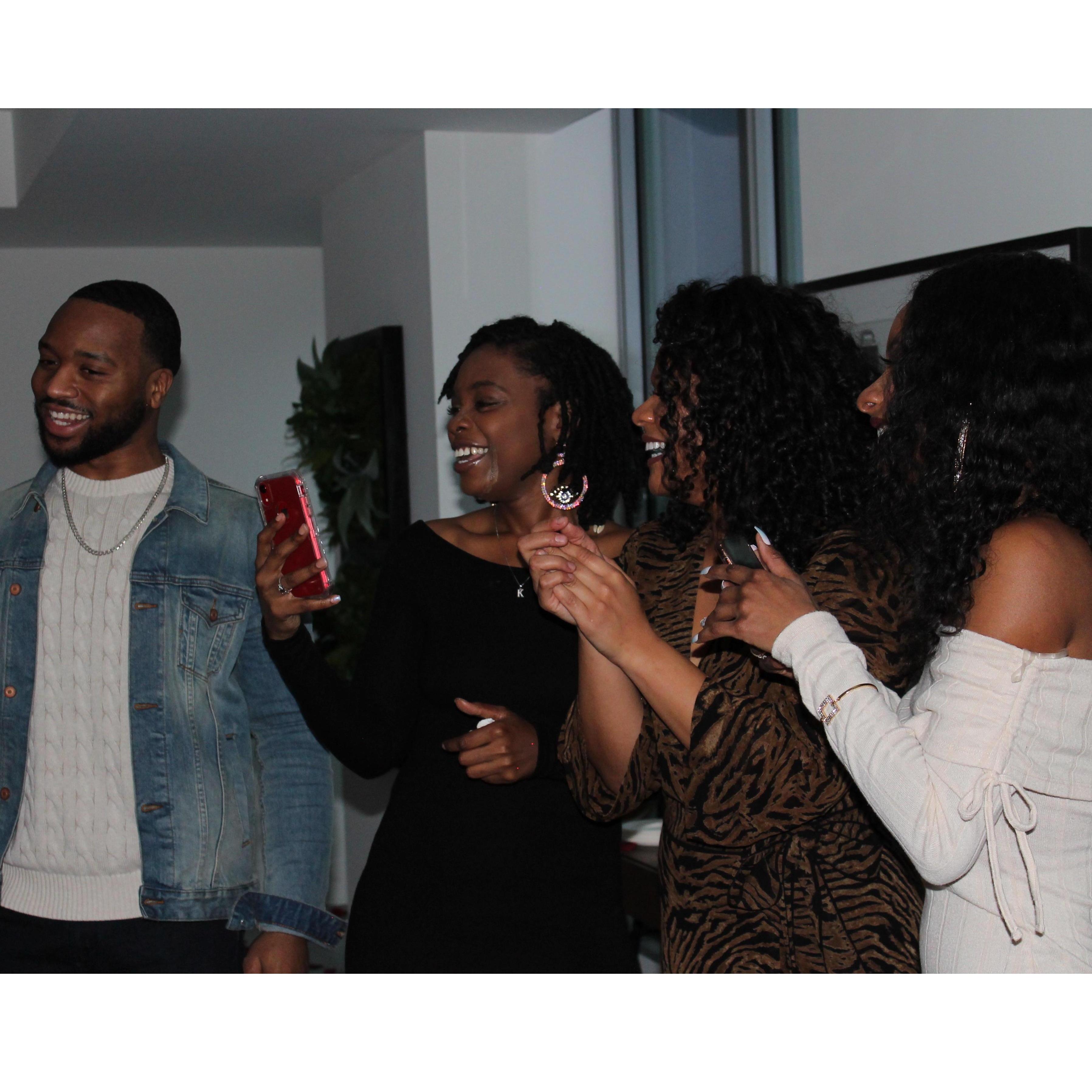 The engagement party! Krystal your tears of joy were heard by all!