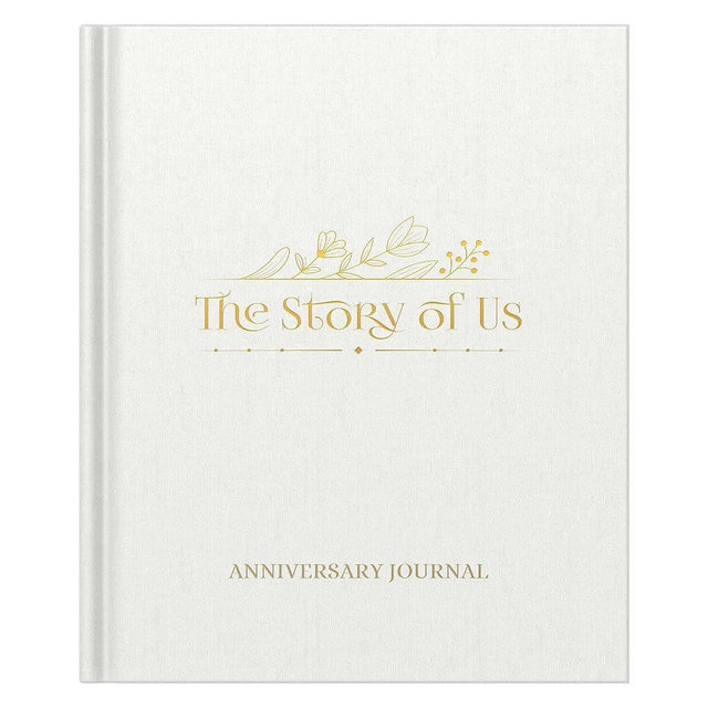 Anniversary Journal for Couples – The Story of Us | Relationship Memory Book, Love Story Diary & Keepsake Album – Wedding Gift for Him or Her, Engagement or Anniversary Present (184 Pages, Ivory)