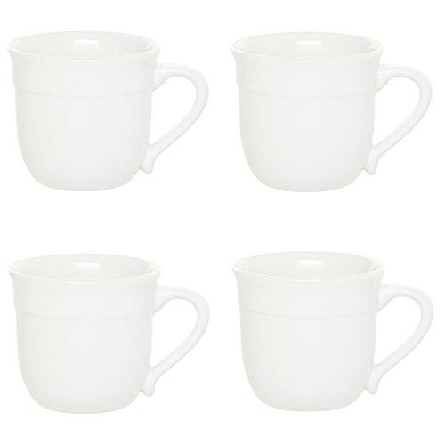 Emile Henry Flour Ceramic 14 Ounce Traditional Mug, Set of 4