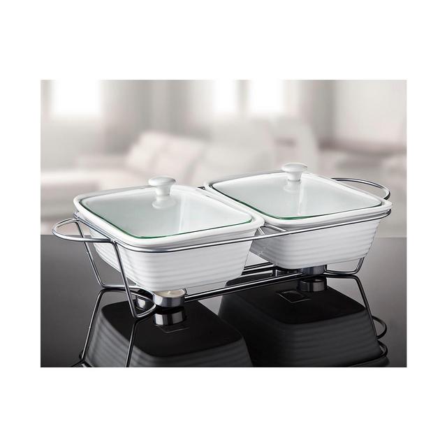 Godinger 2.5 Qt Double Baker with Stand