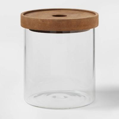 Glass Storage Canister with wood lid - Small - Threshold™